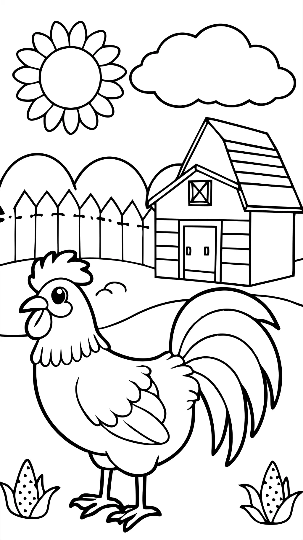 coloriage de coq